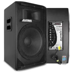 Caixa de som passiva Datrel DA 15-300 TI preta, modelo 15 polegadas com driver titanium, ideal para sonorização profissional em eventos, shows e igrejas.