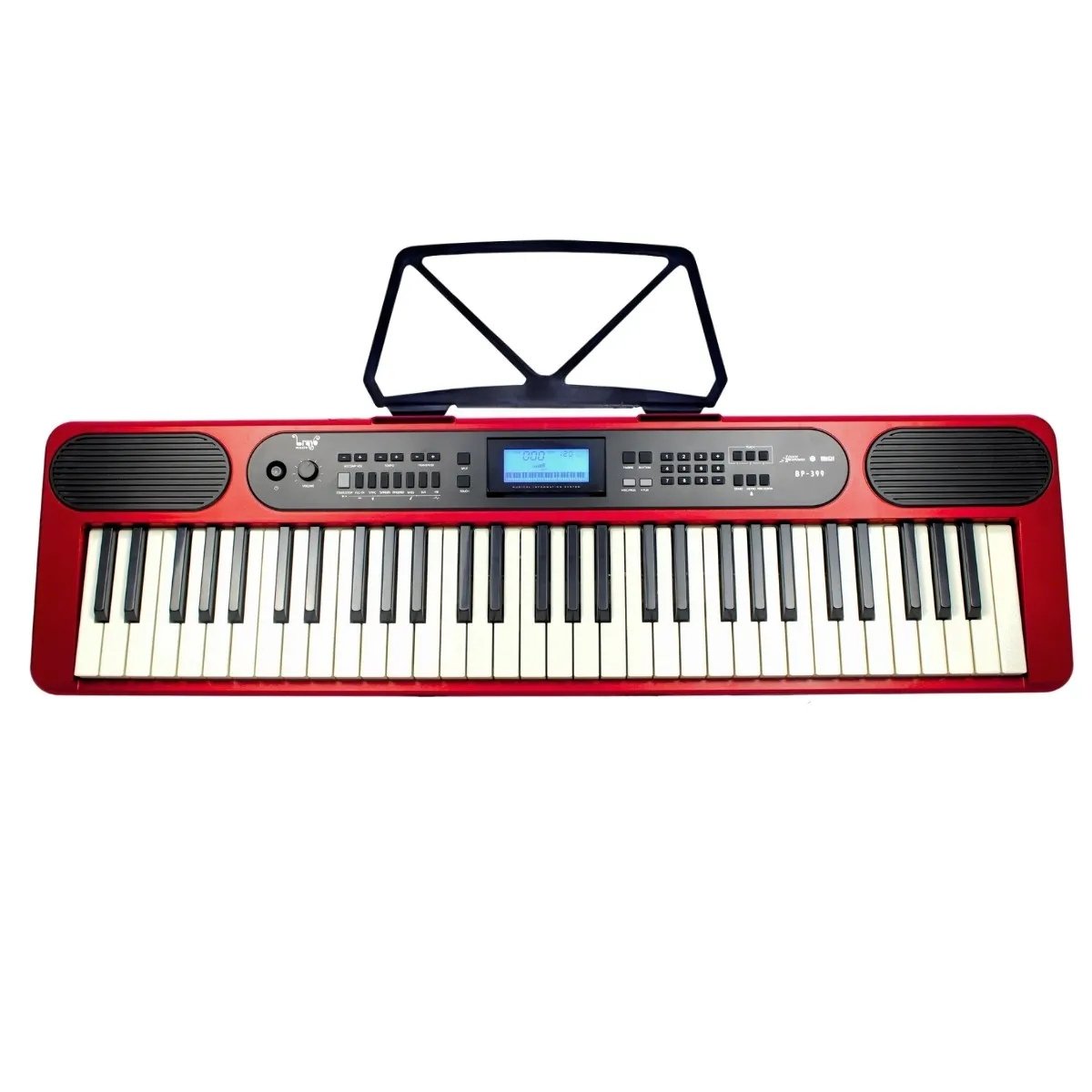 TECLADO MUSICAL BRAVO BP399 61 TECLAS RED